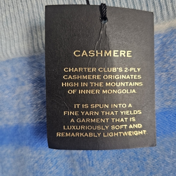 100% Cashmere Charter Club Luxury Striped High Waist Shorts - Picture 5 of 10